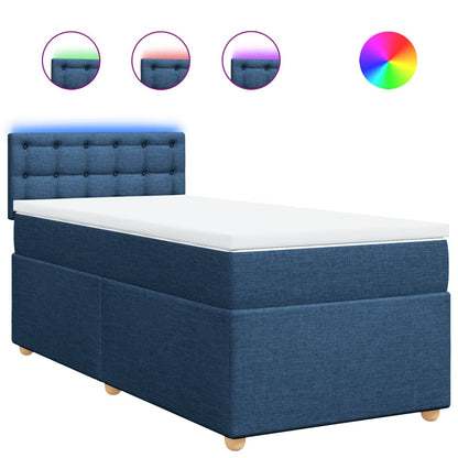 Giroletto a Molle con Materasso Blu 100x200 cm in Tessuto | homemem39