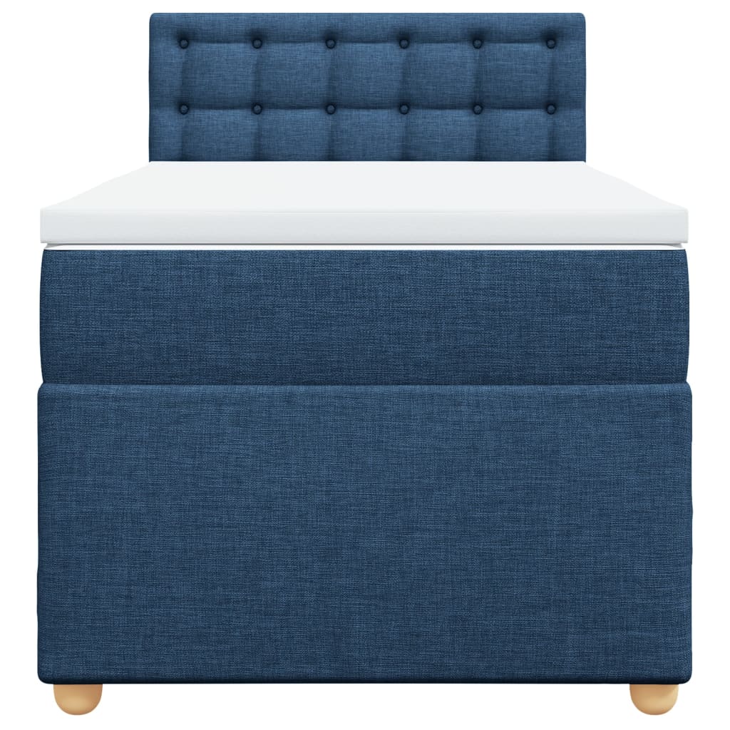 Giroletto a Molle con Materasso Blu 100x200 cm in Tessuto | homemem39
