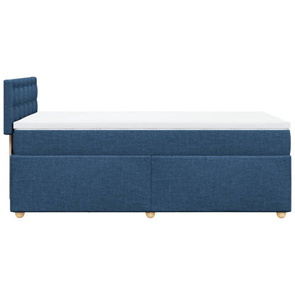 Giroletto a Molle con Materasso Blu 100x200 cm in Tessuto | homemem39