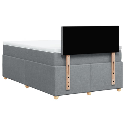 Giroletto a Molle con Materasso Grigio Chiaro 120x190cm Tessuto