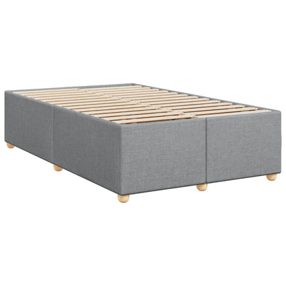 Giroletto a Molle con Materasso Grigio Chiaro 120x190cm Tessuto