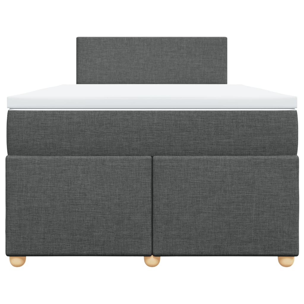 Giroletto a Molle con Materasso Grigio Scuro 120x190cm Tessuto