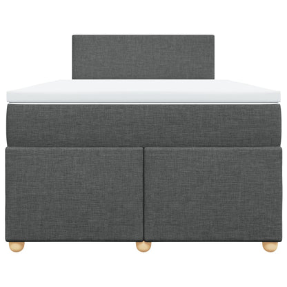 Giroletto a Molle con Materasso Grigio Scuro 120x190cm Tessuto