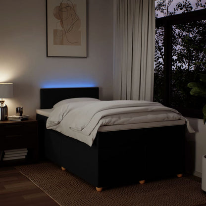 Giroletto a Molle con Materasso Nero 120x190 cm in Tessuto - homemem39