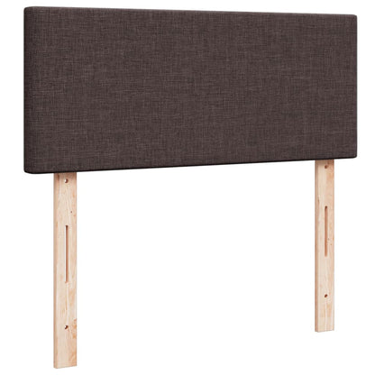 Giroletto a Molle con Materasso Marrone Scuro 120x190cm Tessuto