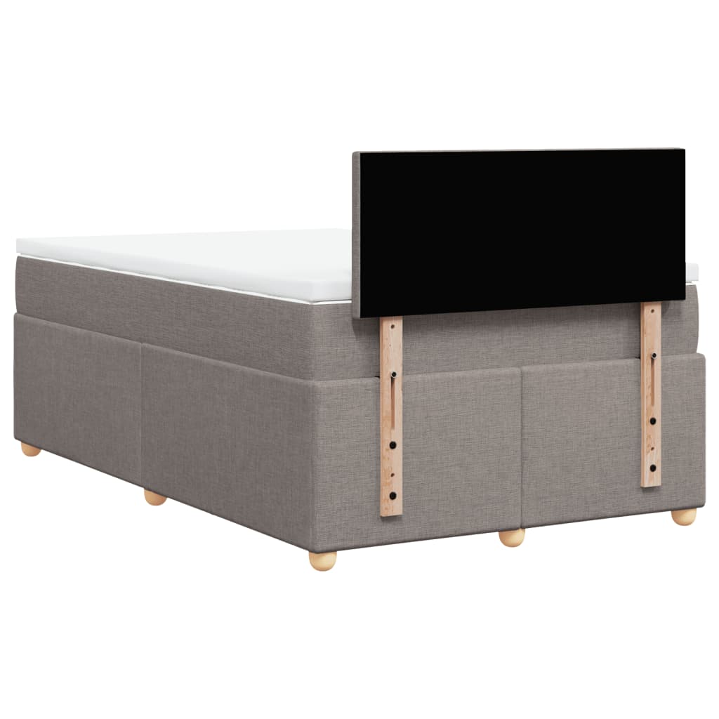 Giroletto a Molle con Materasso Tortora 120x190 cm in Tessuto