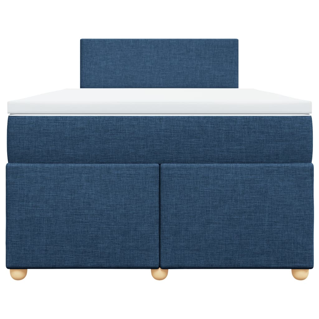 Giroletto a Molle con Materasso Blu 120x190 cm in Tessuto