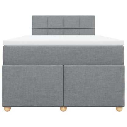 Giroletto a Molle con Materasso Grigio Chiaro 120x190cm Tessuto