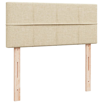 Giroletto a Molle con Materasso Crema 120x190 cm in Tessuto | homemem39