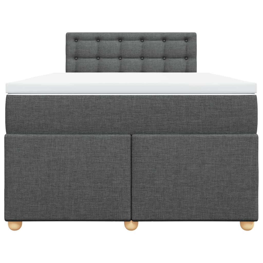 Giroletto a Molle con Materasso Grigio Scuro 120x190cm Tessuto