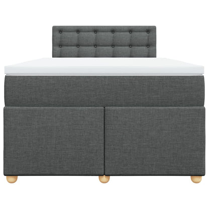 Giroletto a Molle con Materasso Grigio Scuro 120x190cm Tessuto