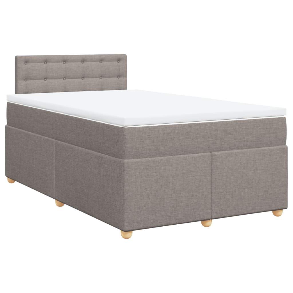 Giroletto a Molle con Materasso Tortora 120x190 cm in Tessuto | homemem39