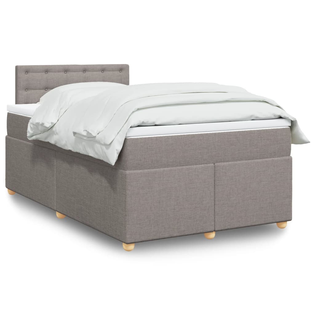 Giroletto a Molle con Materasso Tortora 120x190 cm in Tessuto | homemem39