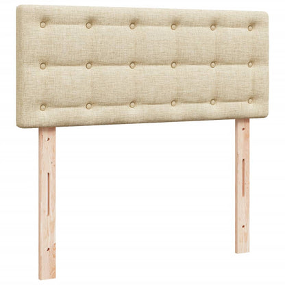 Giroletto a Molle con Materasso Crema 120x190 cm in Tessuto