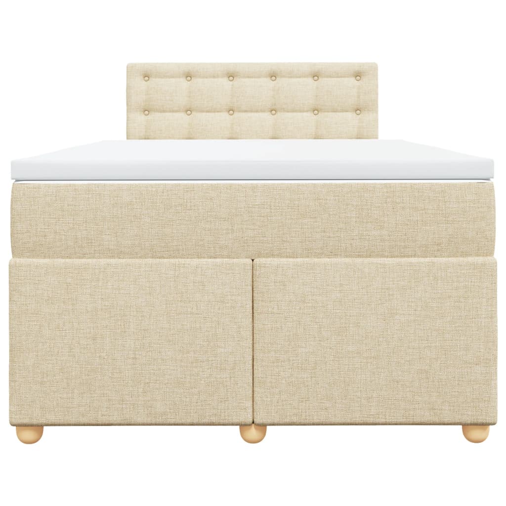 Giroletto a Molle con Materasso Crema 120x190 cm in Tessuto