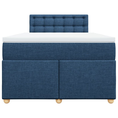 Giroletto a Molle con Materasso Blu 120x190 cm in Tessuto