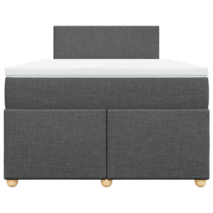 Giroletto a Molle con Materasso Grigio Scuro 120x200 cm Tessuto - homemem39