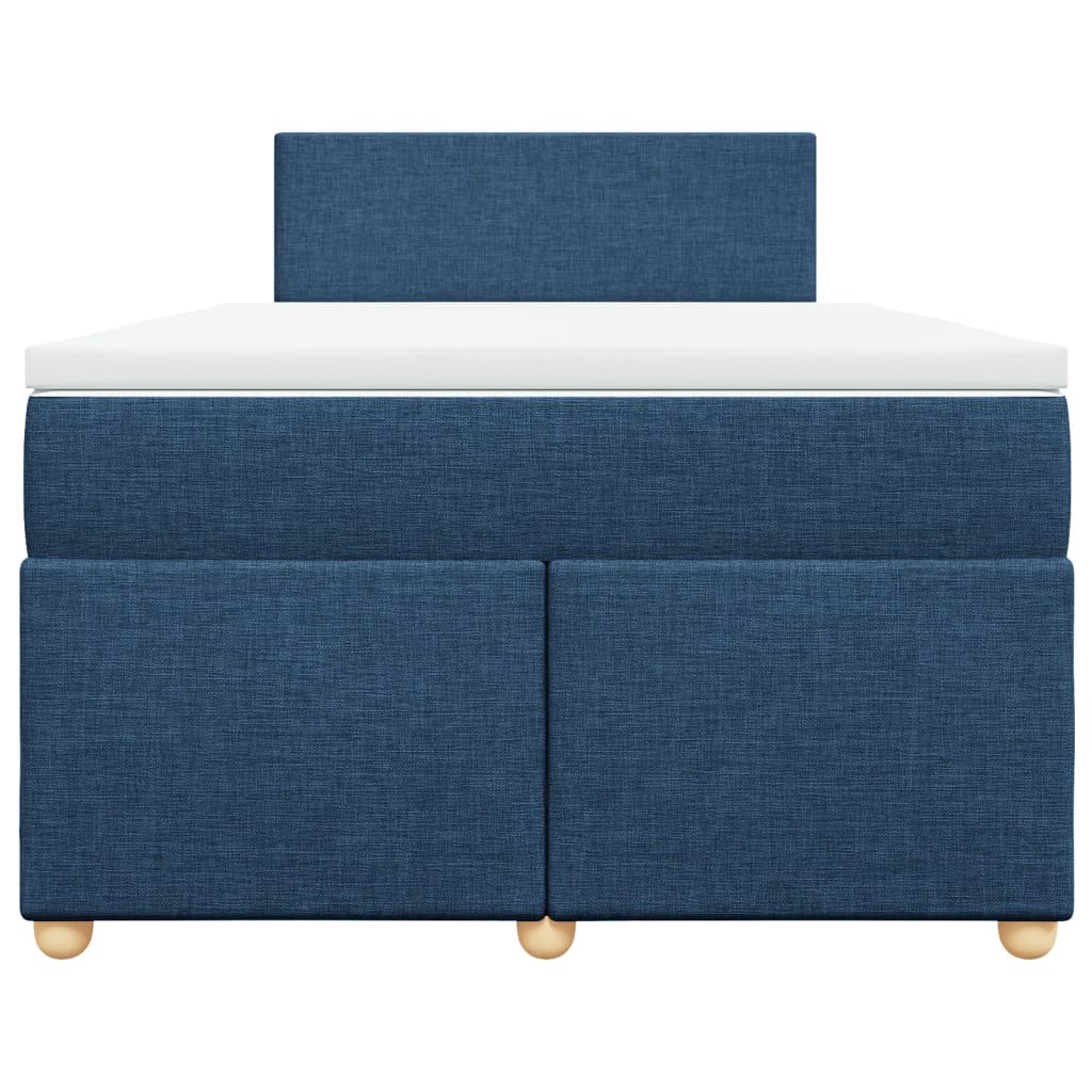 Giroletto a Molle con Materasso Blu 120x200 cm in Tessuto