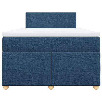 Giroletto a Molle con Materasso Blu 120x200 cm in Tessuto