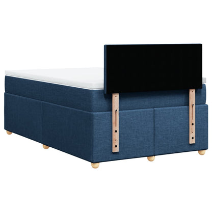 Giroletto a Molle con Materasso Blu 120x200 cm in Tessuto