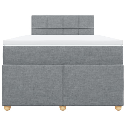 Giroletto a Molle con Materasso Grigio Chiaro 120x200cm Tessuto | homemem39