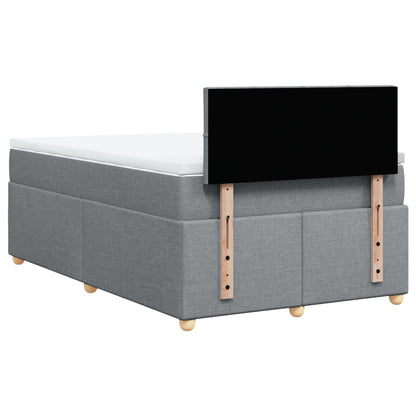 Giroletto a Molle con Materasso Grigio Chiaro 120x200cm Tessuto | homemem39