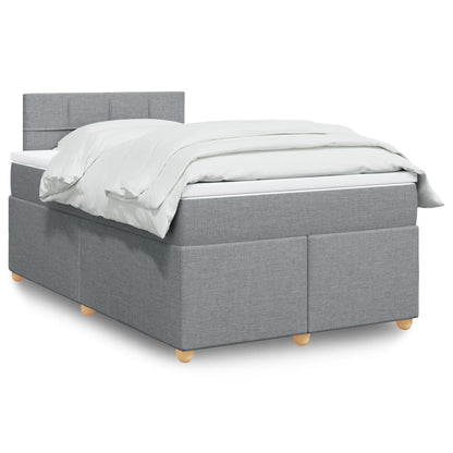 Giroletto a Molle con Materasso Grigio Chiaro 120x200cm Tessuto | homemem39
