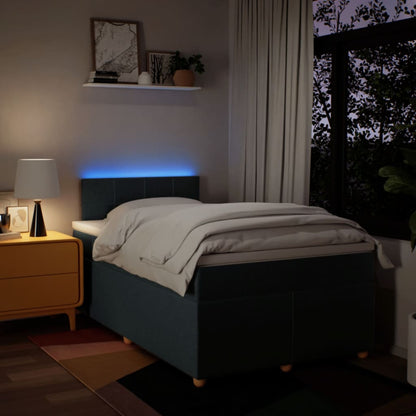 Giroletto a Molle con Materasso Blu 120x200 cm in Tessuto - homemem39