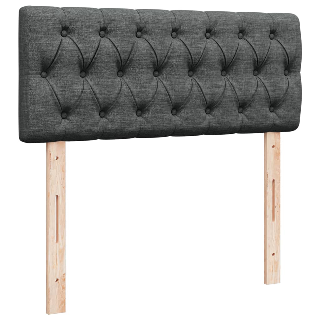 Giroletto a Molle con Materasso Grigio Scuro 120x200 cm Tessuto