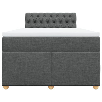 Giroletto a Molle con Materasso Grigio Scuro 120x200 cm Tessuto