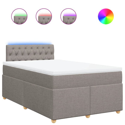 Giroletto a Molle con Materasso Tortora 120x200 cm in Tessuto | homemem39