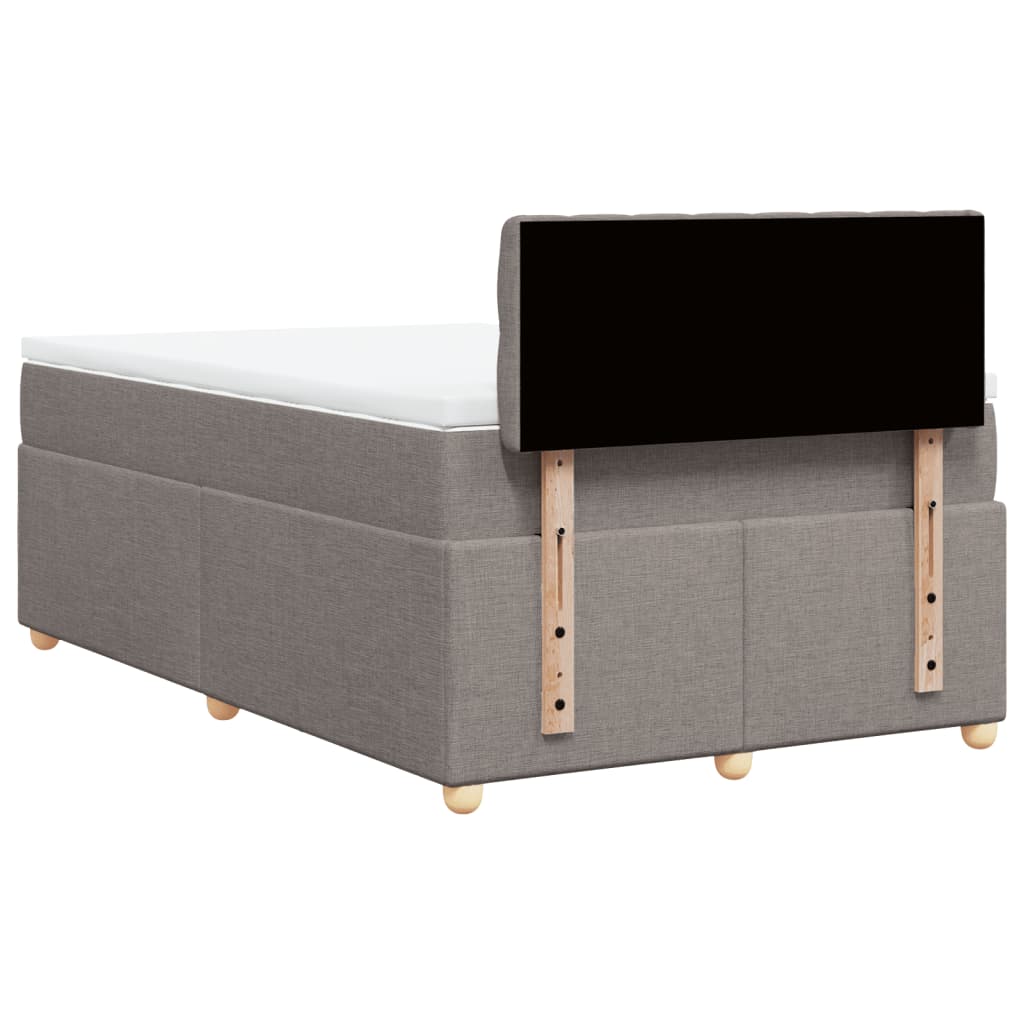 Giroletto a Molle con Materasso Tortora 120x200 cm in Tessuto | homemem39