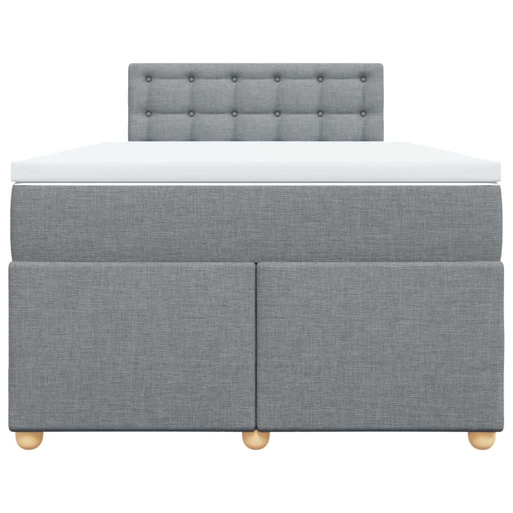 Giroletto a Molle con Materasso Grigio Chiaro 120x200cm Tessuto