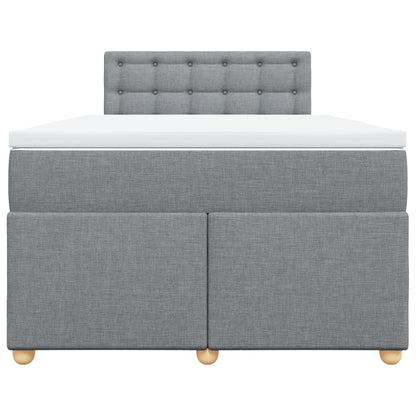 Giroletto a Molle con Materasso Grigio Chiaro 120x200cm Tessuto