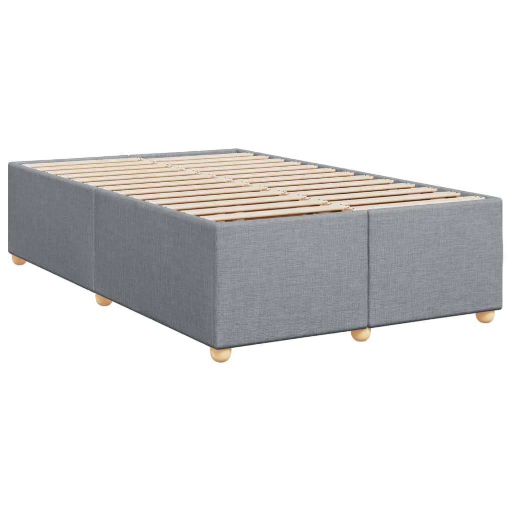Giroletto a Molle con Materasso Grigio Chiaro 120x200cm Tessuto