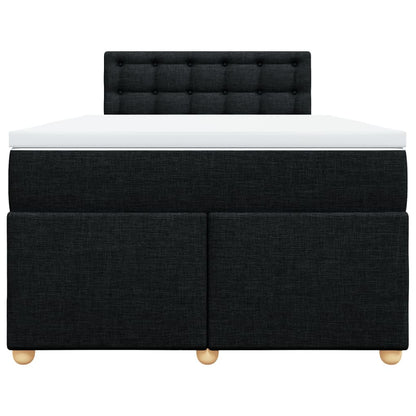 Giroletto a Molle con Materasso Nero 120x200 cm in Tessuto