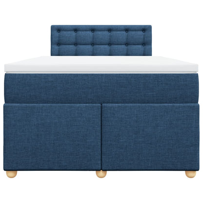 Giroletto a Molle con Materasso Blu 120x200 cm in Tessuto