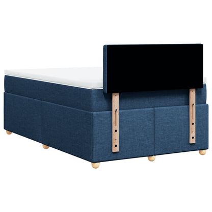 Giroletto a Molle con Materasso Blu 120x200 cm in Tessuto