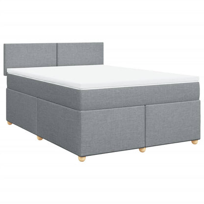 Giroletto a Molle con Materasso Grigio Chiaro 140x190cm Tessuto | homemem39