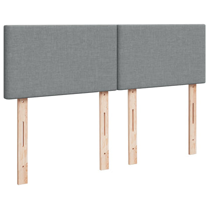 Giroletto a Molle con Materasso Grigio Chiaro 140x190cm Tessuto | homemem39