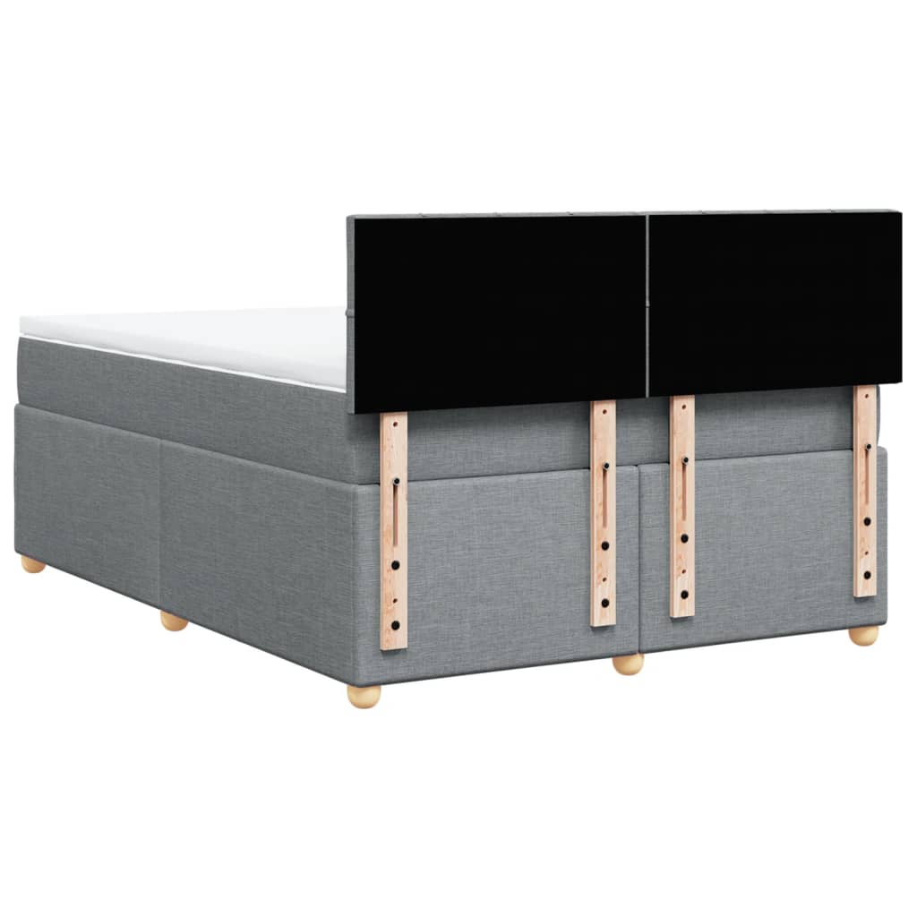 Giroletto a Molle con Materasso Grigio Chiaro 140x190cm Tessuto | homemem39