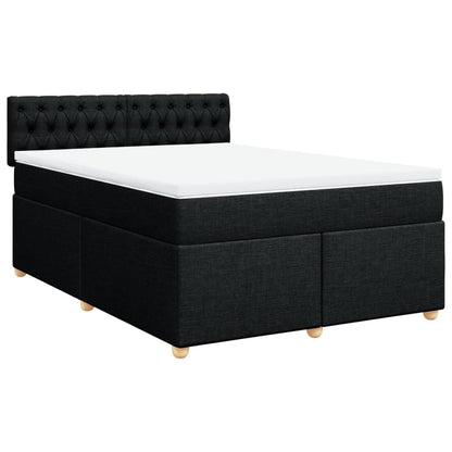 Giroletto a Molle con Materasso Nero 140x190 cm in Tessuto | homemem39