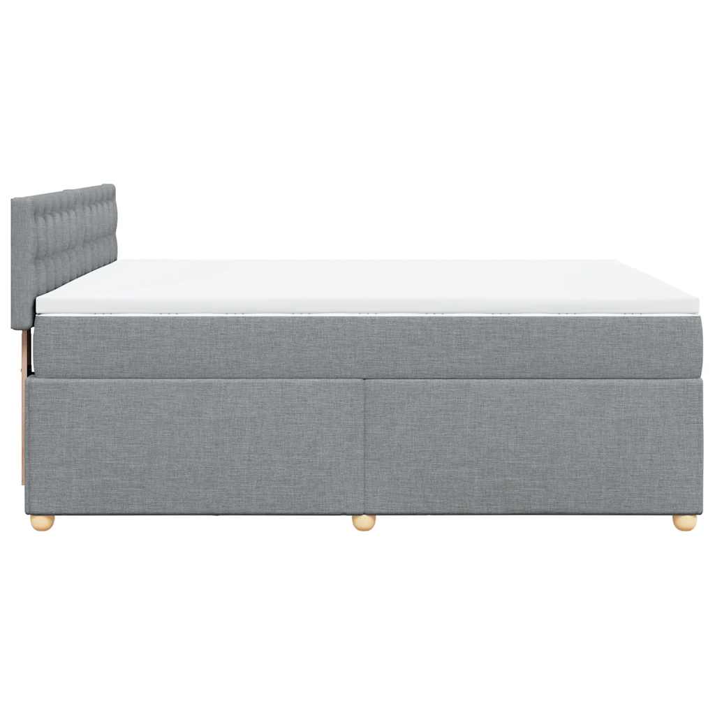 Giroletto a Molle con Materasso Grigio Chiaro 140x190cm Tessuto | homemem39