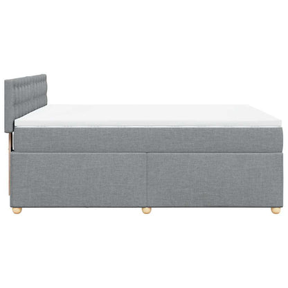 Giroletto a Molle con Materasso Grigio Chiaro 140x190cm Tessuto | homemem39