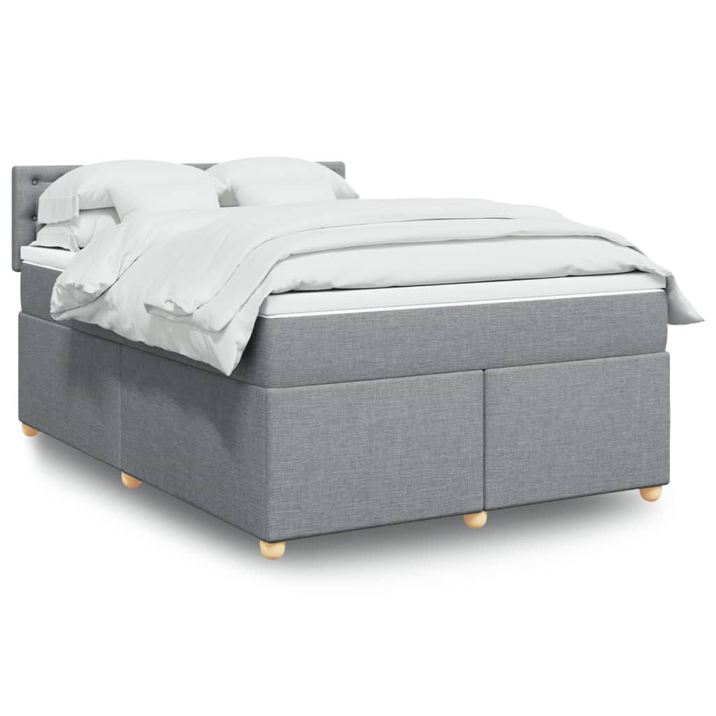 Giroletto a Molle con Materasso Grigio Chiaro 140x190cm Tessuto | homemem39