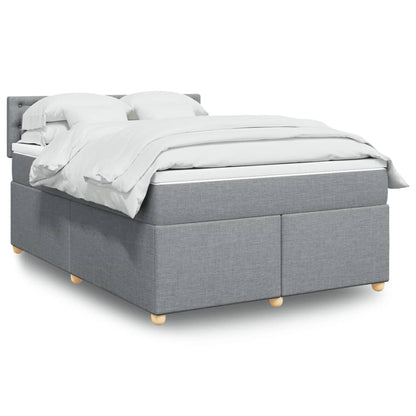 Giroletto a Molle con Materasso Grigio Chiaro 140x190cm Tessuto | homemem39