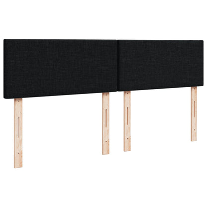 Giroletto a Molle con Materasso Nero 140x200 cm in Tessuto