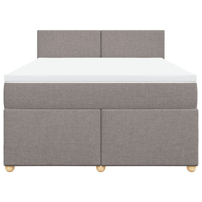 Giroletto a Molle con Materasso Tortora 140x200 cm in Tessuto