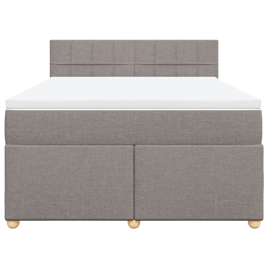 Giroletto a Molle con Materasso Tortora 140x200 cm in Tessuto