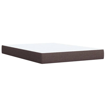 Giroletto a Molle con Materasso Marrone Scuro 140x200cm Tessuto | homemem39